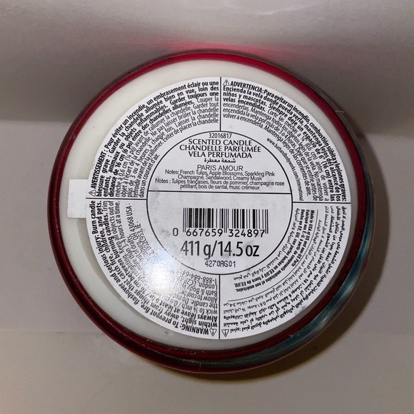 Bath & Body Works Emily In Paris~ Paris Amour Scented Candle 3 Wick Discontinued - Picture 4 of 5